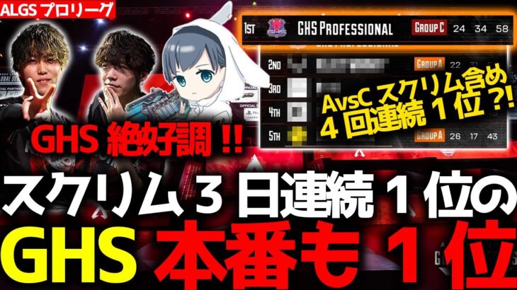 【ALGSプロリーグ】スクリムでも3日連続総合1位のGHSが、本番も総合1位!! NOEZ加入後初チャンピオン! ALGS SPLIT2 プロリーグ WEEK3 AvsCまとめ