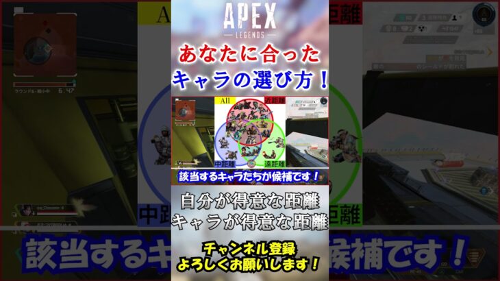 【APEX】1分でOK！あなたに”合った”キャラの選び方解説 #Shorts【初心者】#エーペックス  #apex   #シーズン18 #apex解説  #初心者向け  #キャラ選び #キャラランク