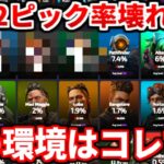 【悲報】シーズン25スプ2最新キャラピック率、無事壊れるｗｗｗランク別ピック率も！今の環境はやはりコレか・・【APEX LEGENDS立ち回り解説】